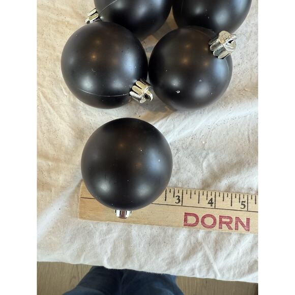 25 Black White Christmas Tree Ornament Assortment 22 Shatterproof 3 Glass Asst - Picture 5 of 9